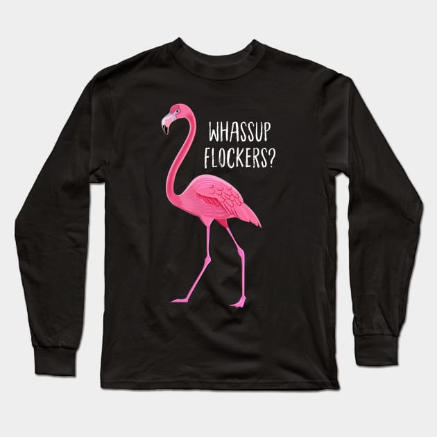 Tropical Elegance Stylish Flamingo Tee for Beach and Vacation Lovers Long Sleeve T-Shirt by Gamma-Mage